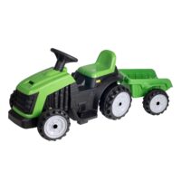 Evo 6V Electric Green Ride On Tractor With Trailer