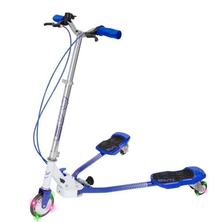 Evo Junior V-Flex Tri Scooter with Light up Wheels | Dark Blue