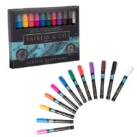 Fairfax & Co Deluxe Acrylic Paint Pens Set - 12 Colours
