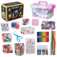 Fun Craft Arts and Crafts Supplies Kit with Storage Box 400+ Pieces