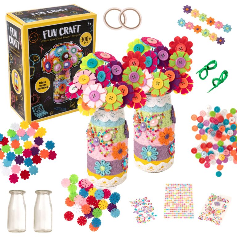 Fun Craft Flower Craft Kit For Kids With 300+ Pieces