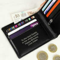 Personalised Memento Company Personalised Black Leather Wallet