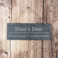 Personalised Memento Company Personalised Bold Design Hanging Slate Plaque