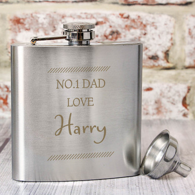 Personalised Memento Company Personalised Classic Stainless Steel Hip Flask