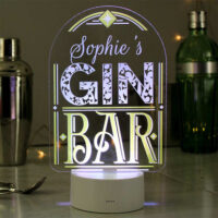 Personalised Memento Company Personalised Gin Bar Colour-Changing LED Light