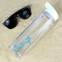 Personalised Memento Company Personalised Island-Inspired Water Bottle - Blue