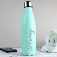 Personalised Memento Company Personalised Metal Insulated Drink Bottle â€“ Mint Green