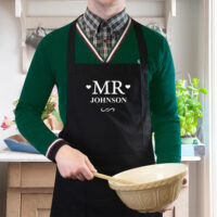 Personalised Memento Company Personalised Mr Apron in Black
