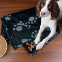 Personalised Memento Company Personalised Paw Print Fleece Dog Blanket