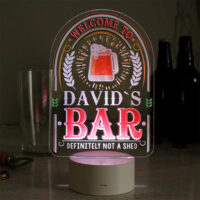 Personalised Memento Company Personalised Welcome To... Bar LED Colour Changing Night Light