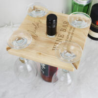 Personalised Memento Company Personalised Wine Glass Holder and Bottle Butler