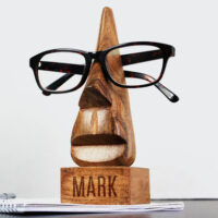 Personalised Memento Company Personalised Wooden Nose-Shaped Glasses Holder