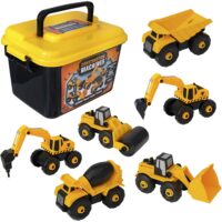 Take Apart Construction Vehicles 6-IN-1 Playset | Includes 100+ Pieces