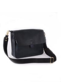 Young British Designers LARGE TAB BAG WITH WEB STRAP. Navy. by Kate Sheridan