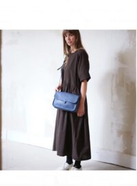 Young British Designers MIDI TAB BAG. Workers Blue (Last one) by Kate Sheridan