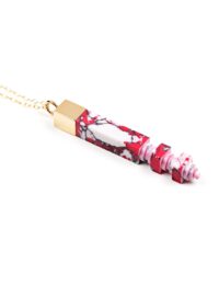Young British Designers Pink & White Speck Column Pendant (Last one) by Lily Kamper