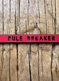 Young British Designers RED LEATHER BRACELET. RULE BREAKER by Marlow London