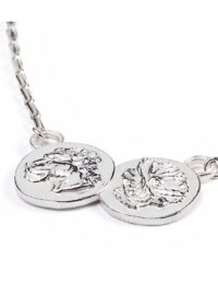 Young British Designers Silver Lioness Double Coin Pendant by Mikaela Lyons