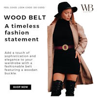 Wood Belt - With Wooden Buckles Feel good. Look good. Do good.