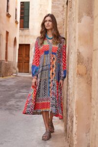 Sahara Eclectic Patchwork Boho Dress