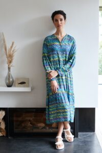 Sahara Scribble Stripe Print Dress