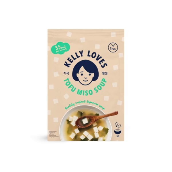 Kelly Loves Tofu Miso Soup (1 Pouch) 1 x 3 Serve Pouch