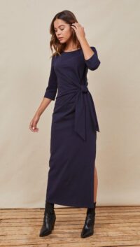 Charli CHLOE KNOT DRESS - NAVY